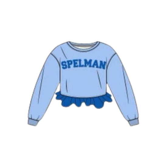 Spelman Crochet Crop - Blue/Blue