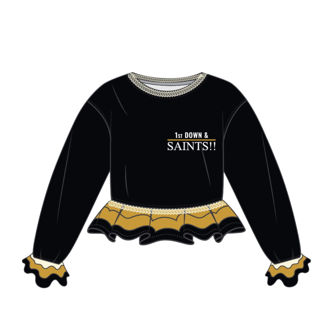 SAINTS Crochet Cropped T-Shirt