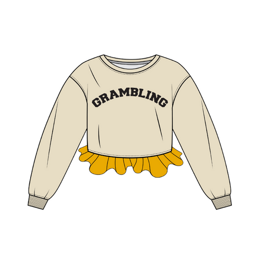 Grambling University Crochet Crop - Cream/Gold