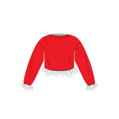 Clark Atlanta University Crochet Crop - Red/Cream