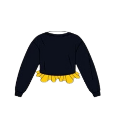 Xavier University Crochet Crop - Black/Yellow
