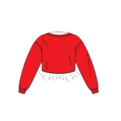 USC Crochet Crop - Red/Cream