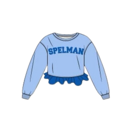 Spelman Crochet Crop - Blue/Blue