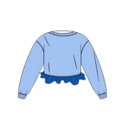 Spelman Crochet Crop - Blue/Blue