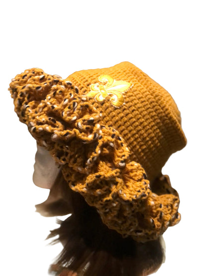 Gold Fleur-de-lis Bucket Hat